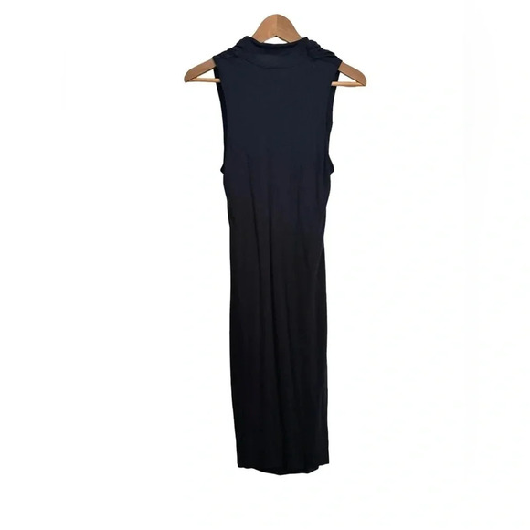 Helmut Lang Navy Blue Draped Jersey Shirt Dress Size S Perfect Condition - Picture 4 of 6
